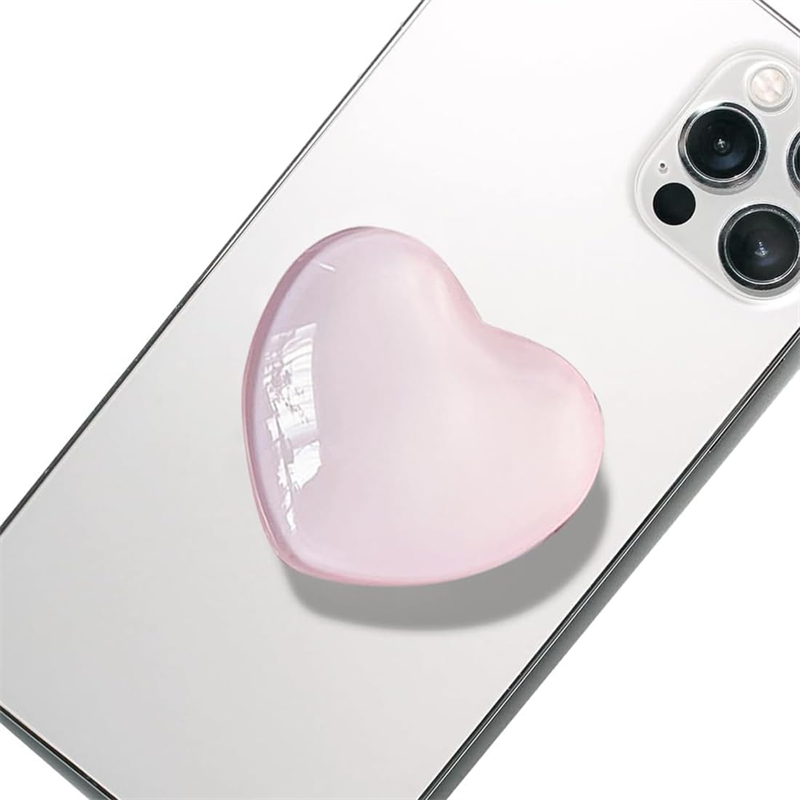 Phone Accessories Vending Machine - 3D Hartvorm Kristal Opvouwbare Vingerring Griptok