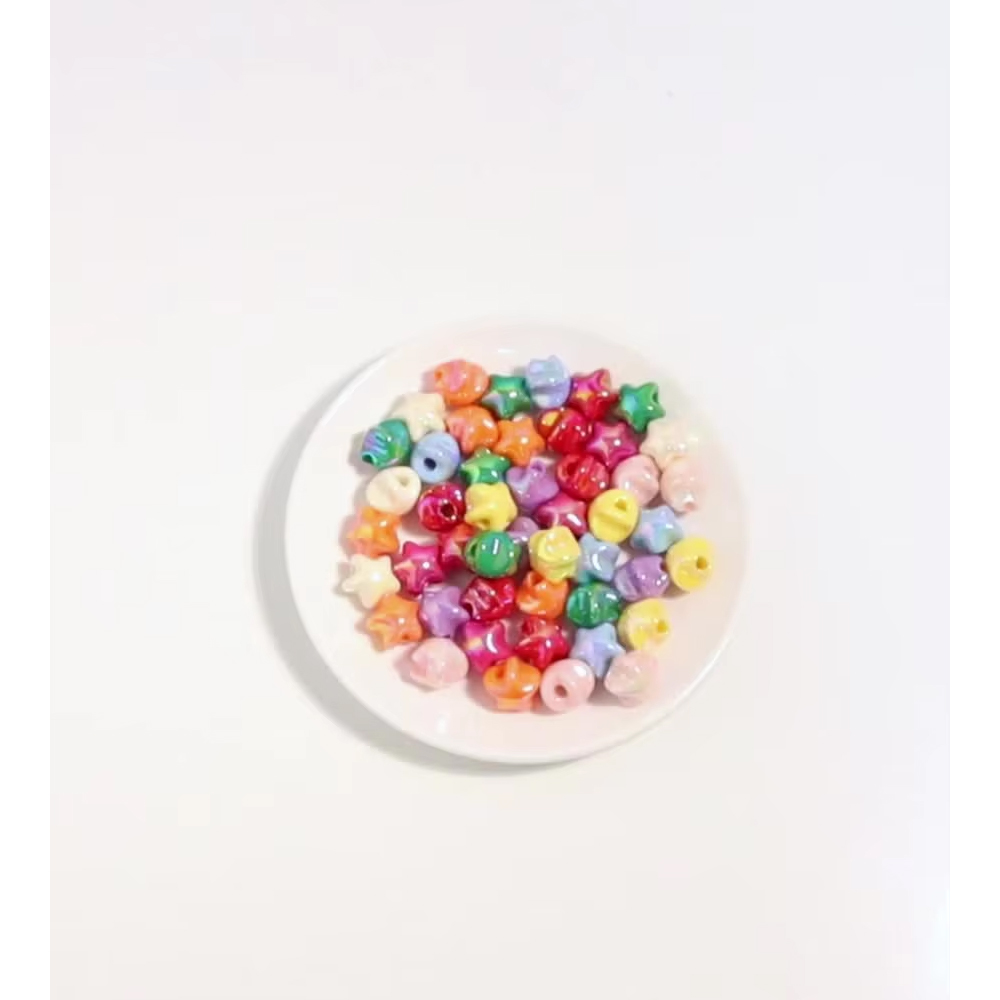 Phone Accessories Beads - 10 stks 14x15mm Acryl Kleurrijke Ster