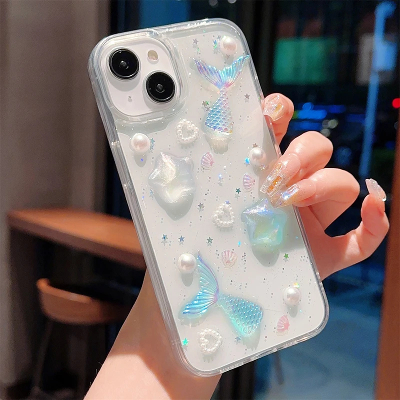 Phone Accessories Wholesale In China - Mode 3D Laser Visstaart Schelp Ster