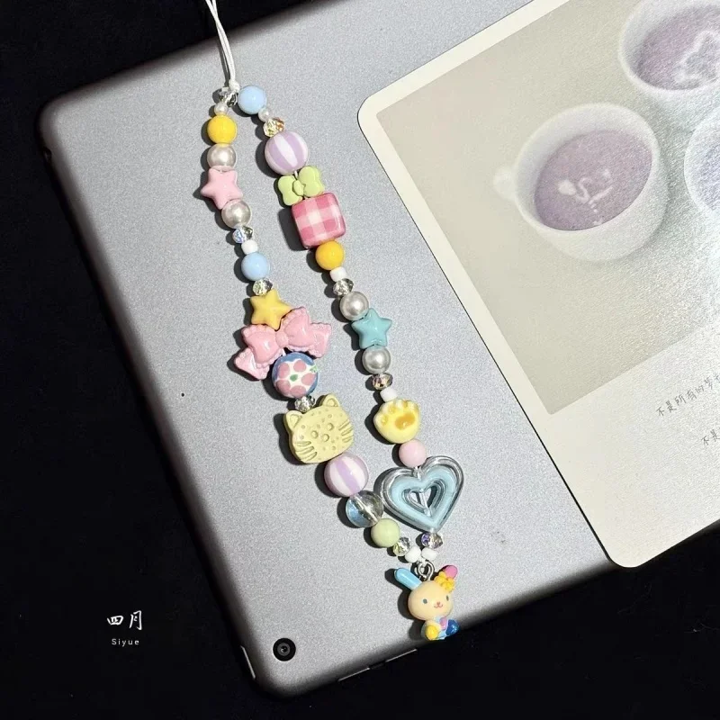 Phone Accessories Beads - Cartoon Usahana Kleurrijke kralen Telefoonbedel Studentenrugzak