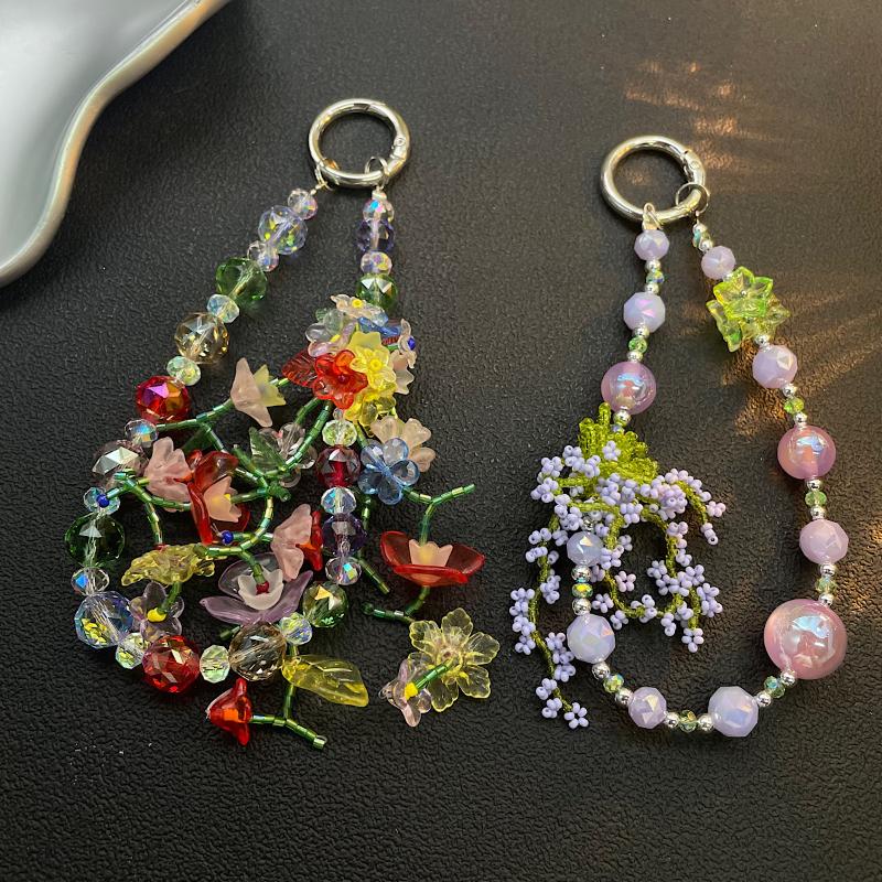 Phone Accessories Beads - 【C】Zomerse kleurrijke telefoonkettingtas met kralen, autosleutelhanger,