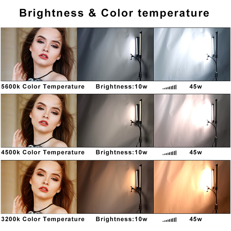 45W Led Video Licht Dubbele Ar - Led Strip Selfie recensie en prijs